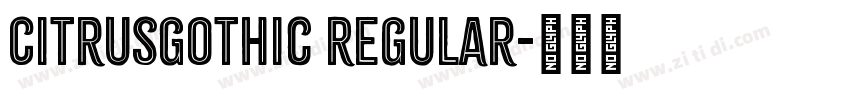 CitrusGothic Regular字体转换